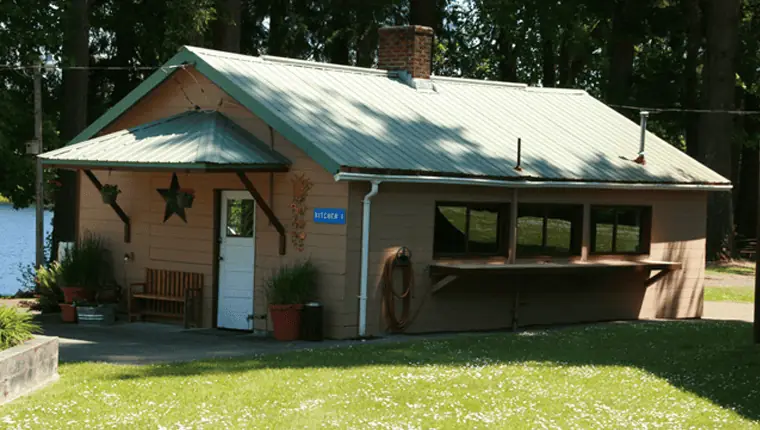 Exterior of the park's Kitchen I building